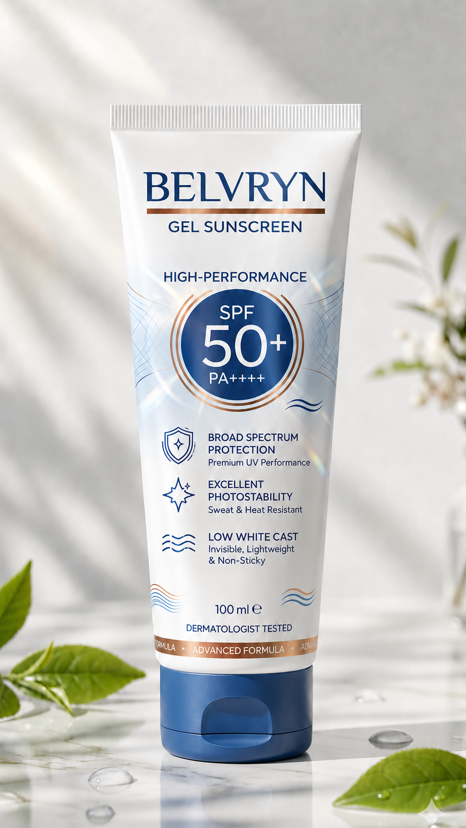 BELVRYN High-Performance Gel Sunscreen SPF 50+ PA++++