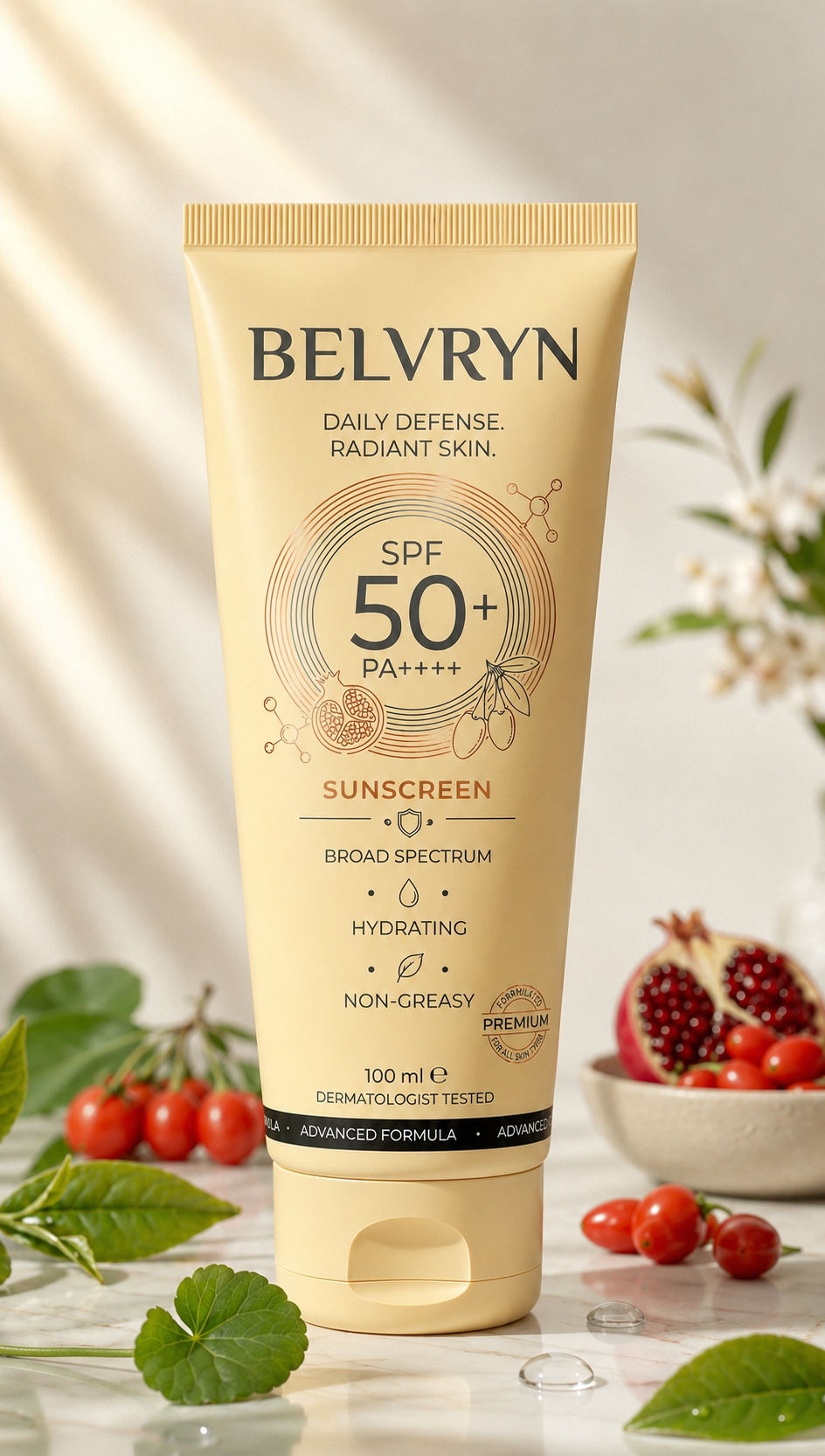 BELVRYN Radiant Shield SPF 50+ Sunscreen