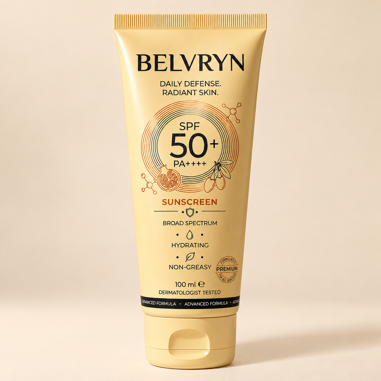 BELVRYN Radiant Shield SPF 50+ Sunscreen