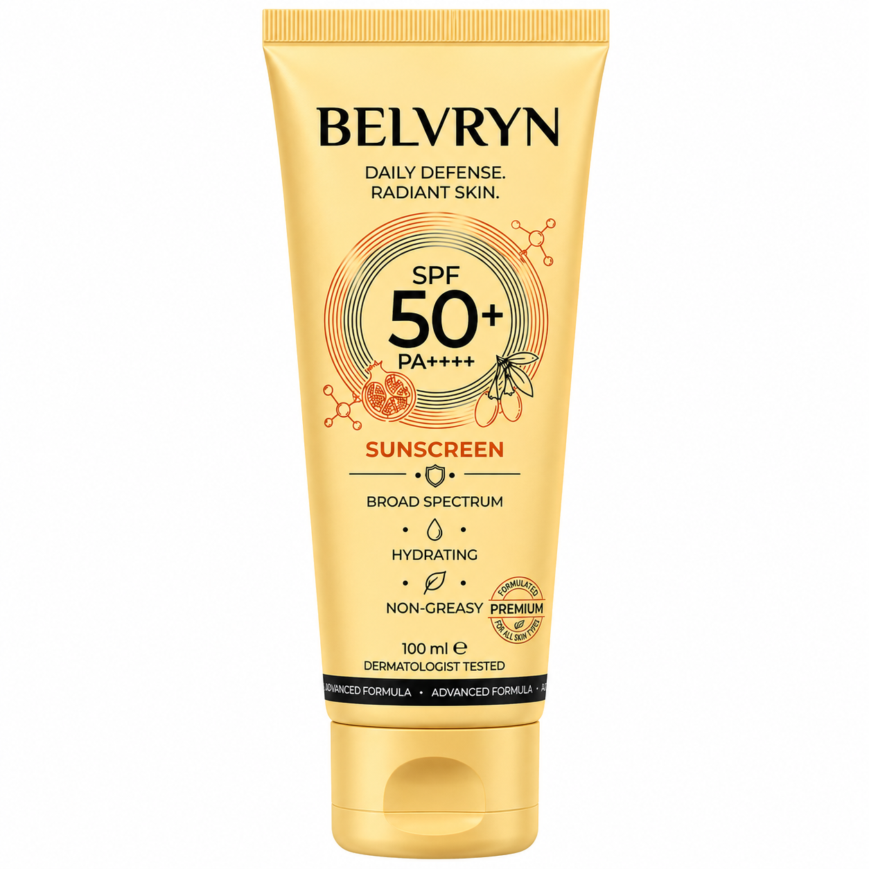 BELVRYN Radiant Shield SPF 50+ Sunscreen