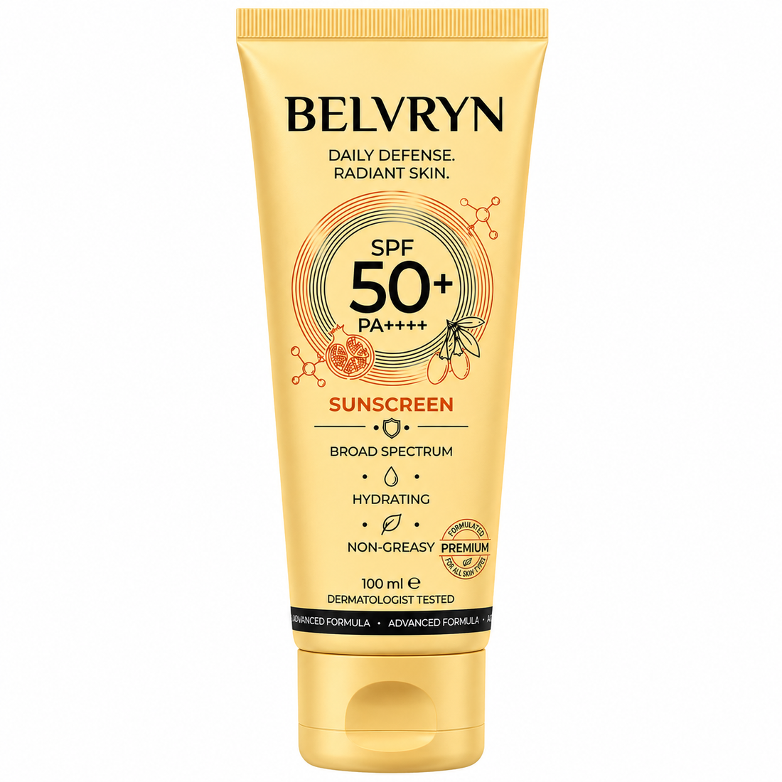 BELVRYN Radiant Shield SPF 50+ Sunscreen